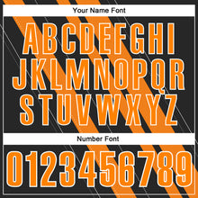 Load image into Gallery viewer, Custom Black Bay Orange-White 3D Bowling Line Shape Performance Polo Shirt