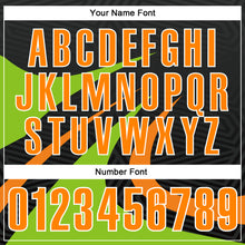 Load image into Gallery viewer, Custom Black Bay Orange-Neon Green 3D Bowling Geometric Shape Performance Polo Shirt