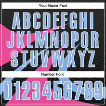 Load image into Gallery viewer, Custom Black Light Blue-Pink 3D Bowling Geometric Shape Performance Polo Shirt