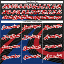 Load image into Gallery viewer, Custom Black Red-Royal 3D Bowling Geometric Shape Performance Polo Shirt