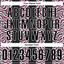 Load image into Gallery viewer, Custom Black Pink-White 3D Bowling Geometric Shape Performance Polo Shirt