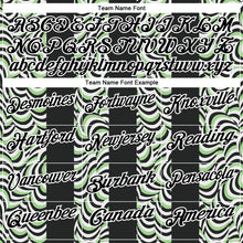 Load image into Gallery viewer, Custom Black Pea Green-White 3D Bowling Geometric Shape Performance Polo Shirt