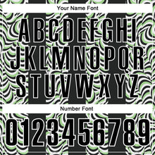 Load image into Gallery viewer, Custom Black Pea Green-White 3D Bowling Geometric Shape Performance Polo Shirt