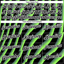 Load image into Gallery viewer, Custom Black Neon Green-White 3D Bowling Geometric Shape Performance Polo Shirt