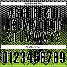 Load image into Gallery viewer, Custom Black Neon Green-Gray 3D Bowling Geometric Shape Performance Polo Shirt