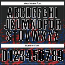 Load image into Gallery viewer, Custom Black Royal-Red 3D Bowling Abstract Grunge Art Performance Polo Shirt