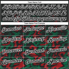 Load image into Gallery viewer, Custom Black Kelly Green-Red 3D Bowling Abstract Grunge Art Performance Polo Shirt