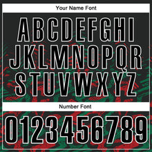 Load image into Gallery viewer, Custom Black Kelly Green-Red 3D Bowling Abstract Grunge Art Performance Polo Shirt