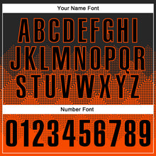 Load image into Gallery viewer, Custom Black Orange 3D Pattern Design Gradient Square Shape Performance Polo Shirt