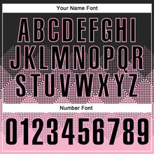 Load image into Gallery viewer, Custom Black Light Pink 3D Pattern Design Gradient Square Shape Performance Polo Shirt