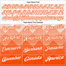 Load image into Gallery viewer, Custom White Orange 3D Pattern Design Gradient Square Shape Performance Polo Shirt