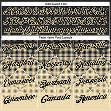 Load image into Gallery viewer, Custom Black Cream 3D Pattern Design Gradient Square Shape Performance Polo Shirt