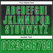 Load image into Gallery viewer, Custom Black Grass Green-White 3D Pattern Design Gradient Square Shape Performance Polo Shirt