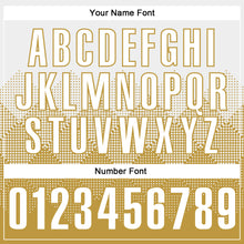 Load image into Gallery viewer, Custom White Old Gold 3D Pattern Design Gradient Square Shape Performance Polo Shirt