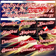 Load image into Gallery viewer, Custom Black White Red 3D Bowling American Flag Eagle Performance Polo Shirt