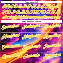 Load image into Gallery viewer, Custom Purple Yellow-White 3D Bowling Colorful Space Performance Polo Shirt