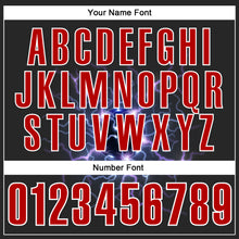 Load image into Gallery viewer, Custom Black Red-White 3D Bowling Lightning Performance Polo Shirt