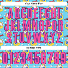 Load image into Gallery viewer, Custom Sky Blue Pink-Purple 3D Bowling Performance Polo Shirt