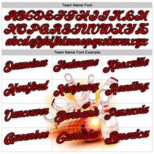 Load image into Gallery viewer, Custom White Red-Black 3D Bowling Performance Polo Shirt
