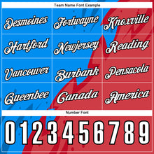 Load image into Gallery viewer, Custom Powder Blue White-Black 3D Bowling Performance Polo Shirt