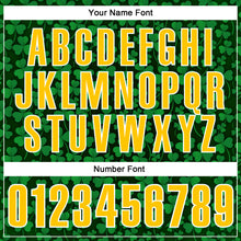 Load image into Gallery viewer, Custom Green Gold-White 3D St. Patrick's Day Shamrock Performance Polo Shirt