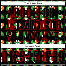 Load image into Gallery viewer, Custom Black Red 3D St. Patrick's Day Shamrock Performance Polo Shirt