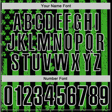 Load image into Gallery viewer, Custom Black Green-White 3D St. Patrick's Day Shamrock Performance Polo Shirt