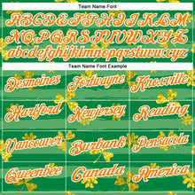 Load image into Gallery viewer, Custom Kelly Green Bay Orange-White 3D St. Patrick's Day Shamrock Performance Polo Shirt