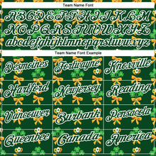 Load image into Gallery viewer, Custom Green White 3D St. Patrick's Day Shamrock Performance Polo Shirt