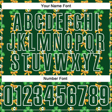 Load image into Gallery viewer, Custom Green White 3D St. Patrick's Day Shamrock Performance Polo Shirt