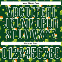 Load image into Gallery viewer, Custom Green White 3D St. Patrick's Day Shamrock Performance Polo Shirt