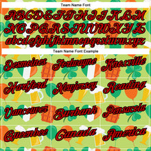 Load image into Gallery viewer, Custom Green Red-Black 3D St. Patrick's Day Shamrock Beer Performance Polo Shirt
