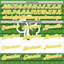 Load image into Gallery viewer, Custom Green Yellow-White 3D St. Patrick's Day Shamrock Performance Polo Shirt