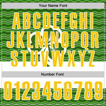 Load image into Gallery viewer, Custom Green Yellow-White 3D St. Patrick's Day Shamrock Performance Polo Shirt