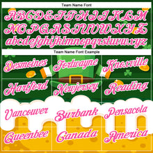 Load image into Gallery viewer, Custom Green Pink-White 3D St. Patrick's Day Shamrock Beer Performance Polo Shirt