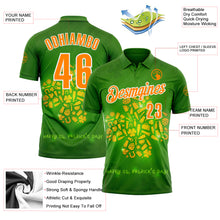 Load image into Gallery viewer, Custom Green Bay Orange-White 3D St. Patrick's Day Shamrock Performance Polo Shirt