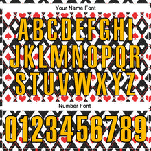 Load image into Gallery viewer, Custom Black Gold-White 3D Gambling Poker Performance Polo Shirt