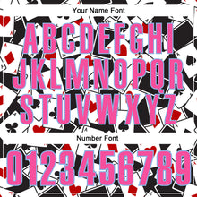 Load image into Gallery viewer, Custom Black Pink-Light Blue 3D Gambling Poker Performance Polo Shirt