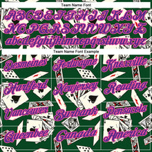 Load image into Gallery viewer, Custom Green Purple-Pink 3D Gambling Poker Performance Polo Shirt