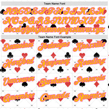 Load image into Gallery viewer, Custom White Yellow-Pink 3D Gambling Poker Performance Polo Shirt