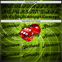 Load image into Gallery viewer, Custom Green Black 3D Gambling Dice Performance Polo Shirt