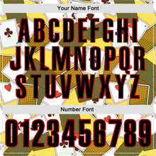 Load image into Gallery viewer, Custom Yellow Black-Red 3D Gambling Poker Performance Polo Shirt