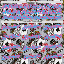 Load image into Gallery viewer, Custom Gray Sky Blue-Pink 3D Gambling Poker Performance Polo Shirt