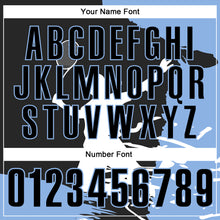 Load image into Gallery viewer, Custom Black Light Blue-White 3D Tennis Performance Polo Shirt