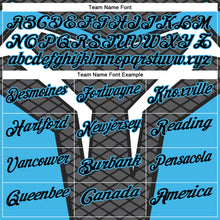 Load image into Gallery viewer, Custom Steel Gray Black-Sky Blue 3D Tennis Performance Polo Shirt