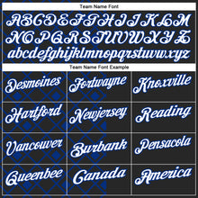 Load image into Gallery viewer, Custom Black White-Royal 3D Tennis Performance Polo Shirt