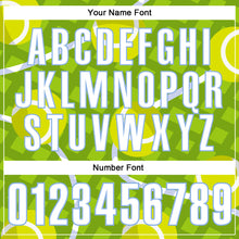 Load image into Gallery viewer, Custom Neon Green White-Light Blue 3D Tennis Performance Polo Shirt