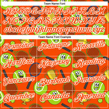 Load image into Gallery viewer, Custom Orange White 3D Tennis Performance Polo Shirt