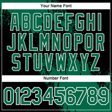 Load image into Gallery viewer, Custom Kelly Green Black-White 3D Pattern Design Abstract Brush Stroke Performance Polo Shirt