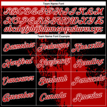 Load image into Gallery viewer, Custom Red Black-White 3D Pattern Design Abstract Brush Stroke Performance Polo Shirt